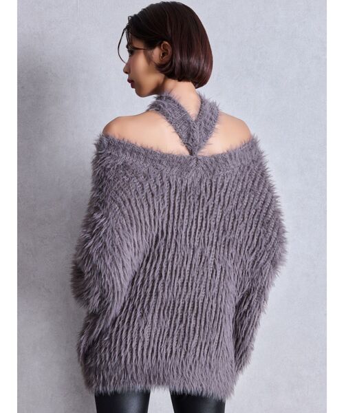 GYDA（ジェイダ）の「2WAYシャギーチョーカーニットトップス（ニット/セーター・レディース・チャコールグレー/アイボリー/ベージュ/ボルドー・FREE）」の15枚目の写真