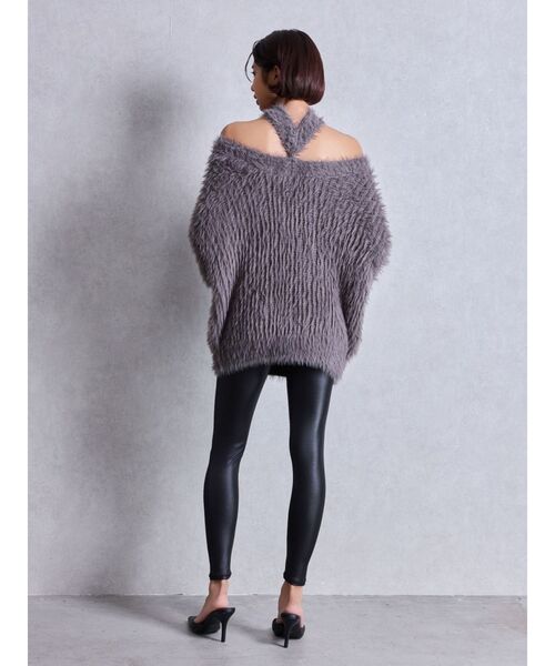 GYDA（ジェイダ）の「2WAYシャギーチョーカーニットトップス（ニット/セーター・レディース・チャコールグレー/アイボリー/ベージュ/ボルドー・FREE）」の17枚目の写真