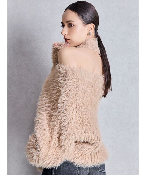 GYDA（ジェイダ）の「2WAYシャギーチョーカーニットトップス（ニット/セーター・レディース・チャコールグレー/アイボリー/ベージュ/ボルドー・FREE）」の19枚目の写真