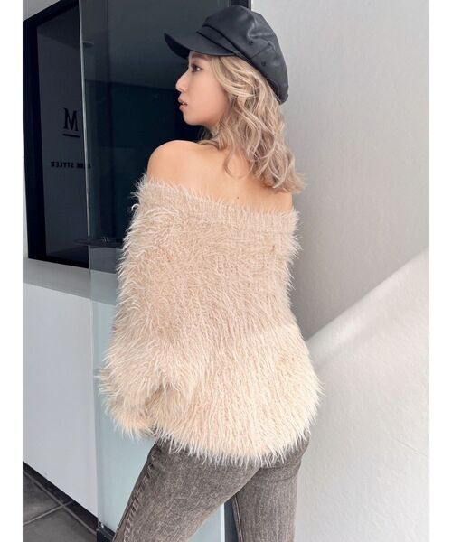 GYDA（ジェイダ）の「2WAYシャギーチョーカーニットトップス（ニット/セーター・レディース・チャコールグレー/アイボリー/ベージュ/ボルドー・FREE）」の19枚目の写真