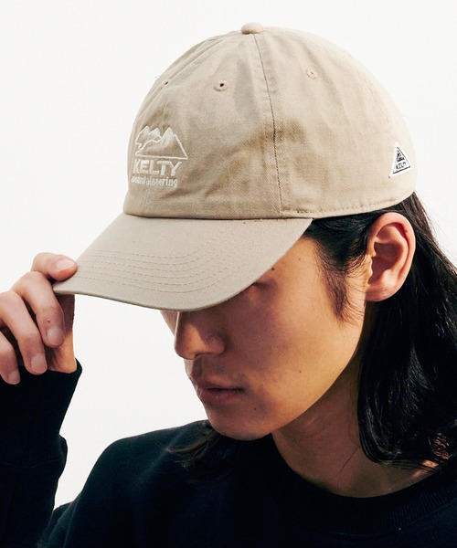 KELTY（ケルティ）の「KELTY/ケルティ エンブロイダリー ロゴ パネル キャップ（キャップ・メンズ・ベージュ/ネイビー/ブラック/オリーブ・FREE）」の3枚目の写真
