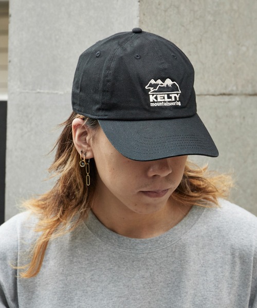 KELTY（ケルティ）の「KELTY/ケルティ エンブロイダリー ロゴ パネル キャップ（キャップ・メンズ・ベージュ/ネイビー/ブラック/オリーブ・FREE）」の2枚目の写真