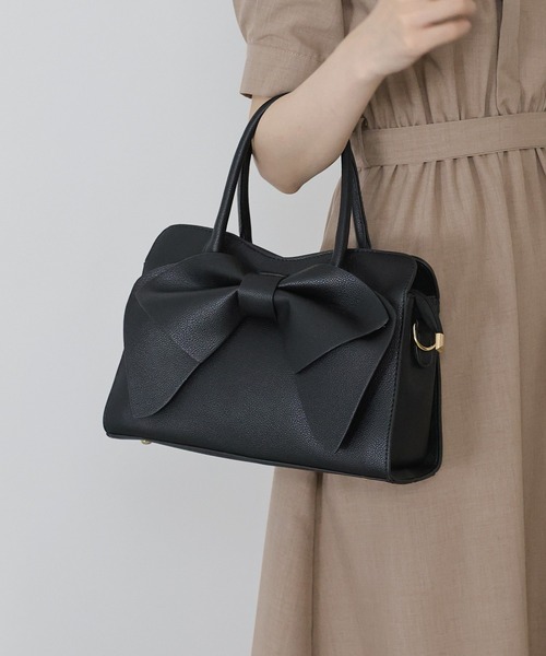 BLUEEAST（ブルーイースト）の「2wayリボンバッグ（ハンドバッグ・レディース・ブラック/ベージュ/ブラウン・FREE）」の14枚目の写真