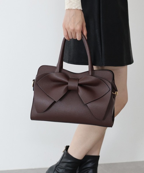 BLUEEAST（ブルーイースト）の「2wayリボンバッグ（ハンドバッグ・レディース・ブラック/ベージュ/ブラウン・FREE）」の10枚目の写真