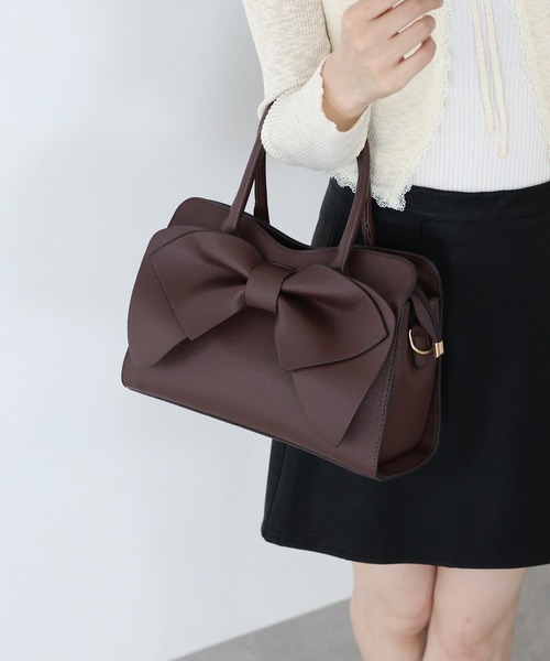 BLUEEAST（ブルーイースト）の「2wayリボンバッグ（ハンドバッグ・レディース・ブラック/ベージュ/ブラウン・FREE）」の11枚目の写真