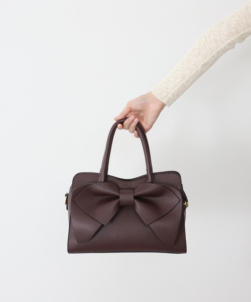 BLUEEAST（ブルーイースト）の「2wayリボンバッグ（ハンドバッグ・レディース・ブラック/ベージュ/ブラウン・FREE）」の13枚目の写真