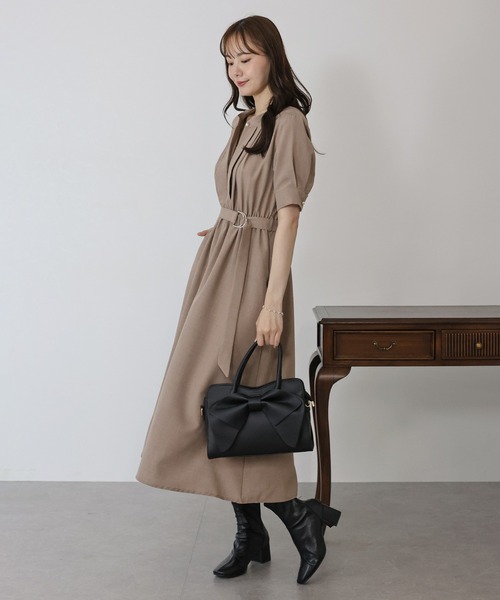 BLUEEAST（ブルーイースト）の「2wayリボンバッグ（ハンドバッグ・レディース・ブラック/ベージュ/ブラウン・FREE）」の16枚目の写真