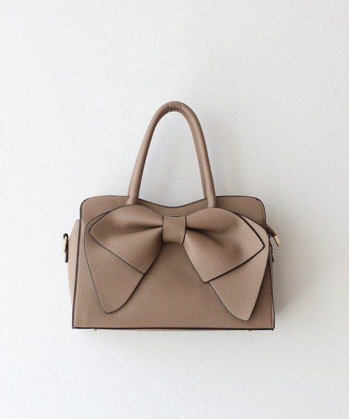 BLUEEAST（ブルーイースト）の「2wayリボンバッグ（ハンドバッグ・レディース・ブラック/ベージュ/ブラウン・FREE）」の17枚目の写真