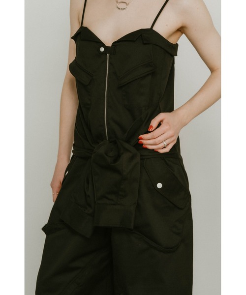 Knuth Marf オリーブ オールインワン 2way front cross all in one（サロペット/オーバーオール）｜Knuth