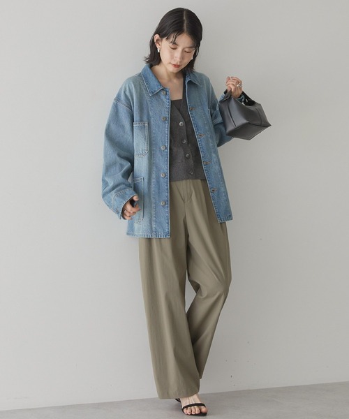 AMERICAN HOLIC（アメリカンホリック）の「デニムカバーオールジャケット（デニムジャケット・レディース・ブラック/ワンウォッシュ/ライトインディゴブルー・M/L）」の6枚目の写真