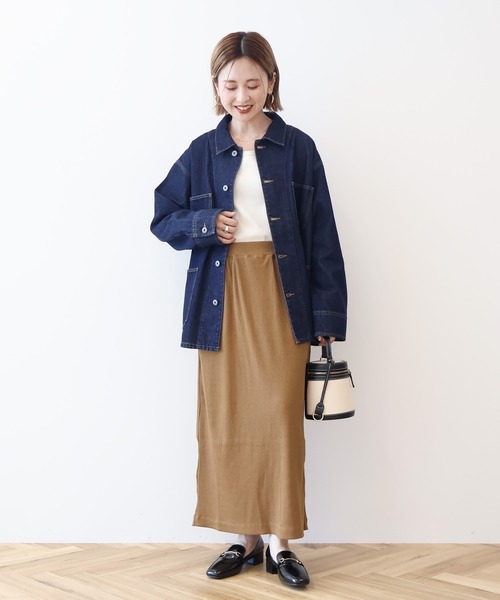 AMERICAN HOLIC（アメリカンホリック）の「デニムカバーオールジャケット（デニムジャケット・レディース・ブラック/ワンウォッシュ/ライトインディゴブルー・M/L）」の21枚目の写真