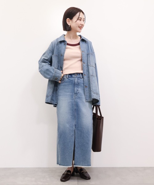 AMERICAN HOLIC（アメリカンホリック）の「デニムカバーオールジャケット（デニムジャケット・レディース・ブラック/ワンウォッシュ/ライトインディゴブルー・M/L）」の20枚目の写真