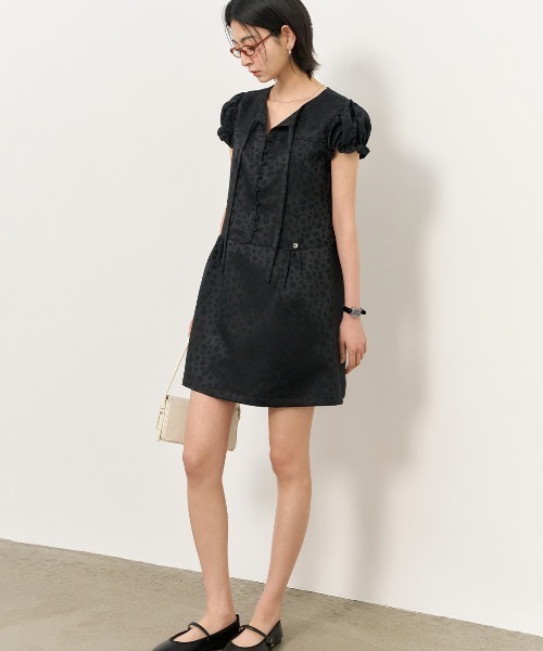 GENERAL IDEA(ジェネラルアイデア)の「GENERAL IDEA/ジェネラルアイディア silky jacquard mini one-piece ワンピース(ワンピース・レディース・ブラック・S/M/L)」の15枚目の写真
