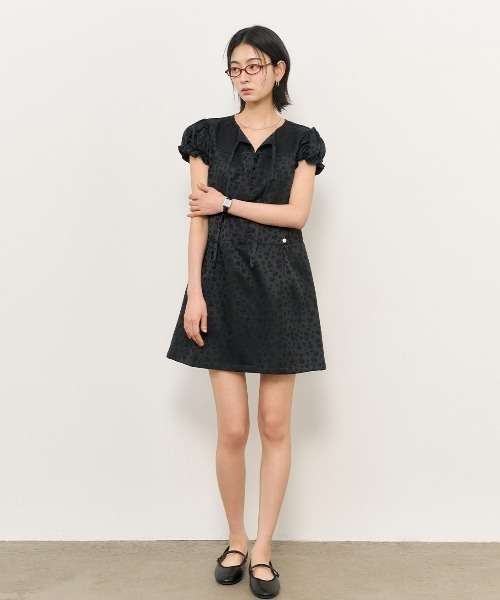 GENERAL IDEA(ジェネラルアイデア)の「GENERAL IDEA/ジェネラルアイディア silky jacquard mini one-piece ワンピース(ワンピース・レディース・ブラック・S/M/L)」の16枚目の写真