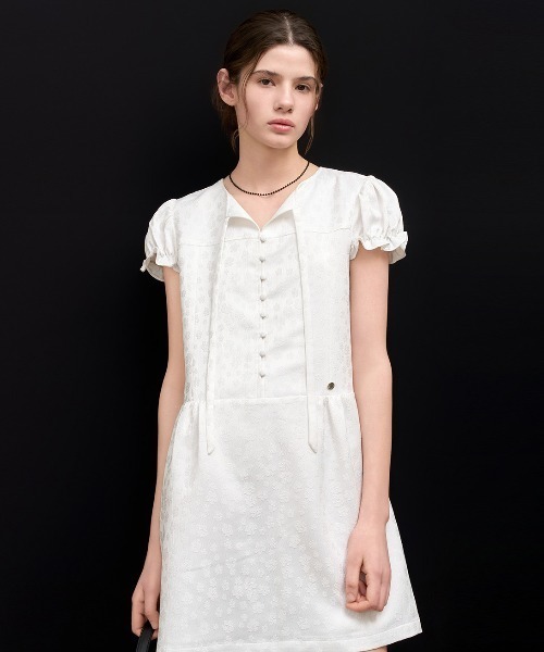GENERAL IDEA(ジェネラルアイデア)の「GENERAL IDEA/ジェネラルアイディア silky jacquard mini one-piece ワンピース(ワンピース・レディース・ブラック・S/M/L)」の2枚目の写真