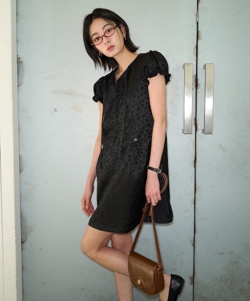 GENERAL IDEA(ジェネラルアイデア)の「GENERAL IDEA/ジェネラルアイディア silky jacquard mini one-piece ワンピース(ワンピース・レディース・ブラック・S/M/L)」の13枚目の写真