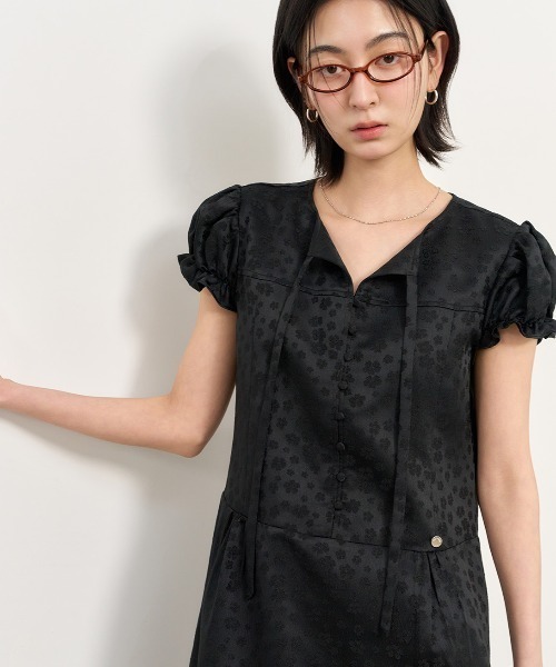 GENERAL IDEA(ジェネラルアイデア)の「GENERAL IDEA/ジェネラルアイディア silky jacquard mini one-piece ワンピース(ワンピース・レディース・ブラック・S/M/L)」の11枚目の写真
