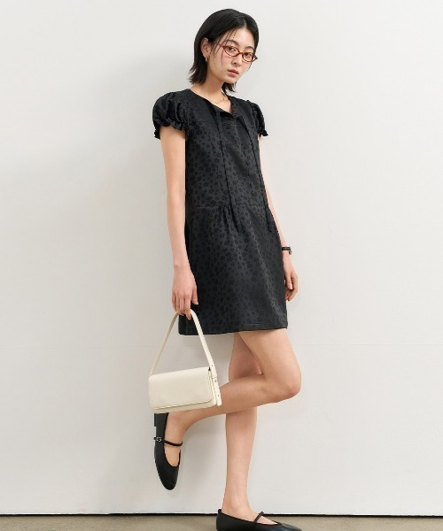 GENERAL IDEA(ジェネラルアイデア)の「GENERAL IDEA/ジェネラルアイディア silky jacquard mini one-piece ワンピース(ワンピース・レディース・ブラック・S/M/L)」の18枚目の写真