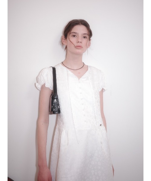 GENERAL IDEA(ジェネラルアイデア)の「GENERAL IDEA/ジェネラルアイディア silky jacquard mini one-piece ワンピース(ワンピース・レディース・ブラック・S/M/L)」の5枚目の写真