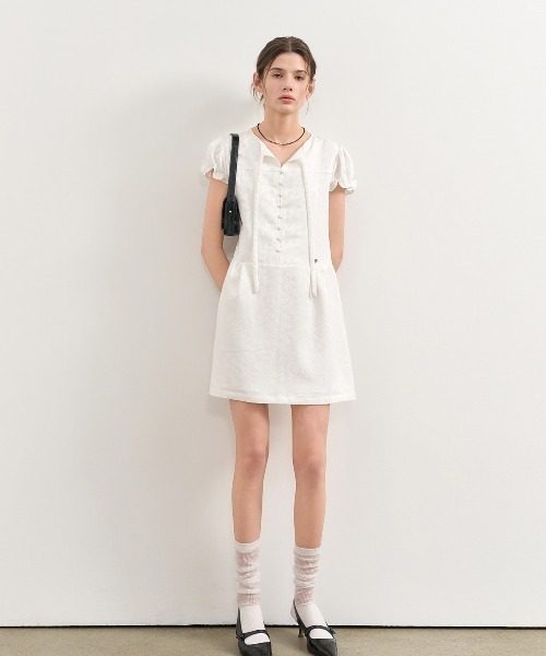 GENERAL IDEA(ジェネラルアイデア)の「GENERAL IDEA/ジェネラルアイディア silky jacquard mini one-piece ワンピース(ワンピース・レディース・ブラック・S/M/L)」の7枚目の写真