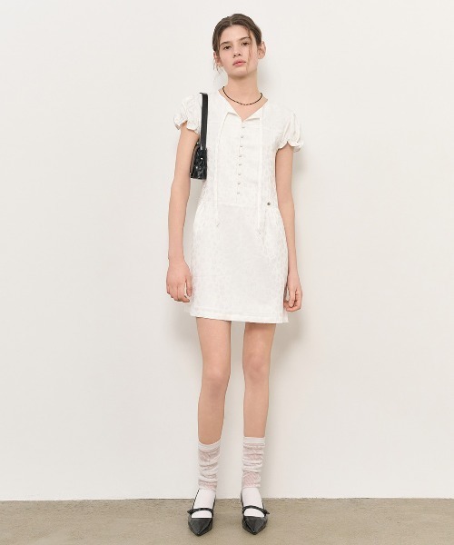GENERAL IDEA(ジェネラルアイデア)の「GENERAL IDEA/ジェネラルアイディア silky jacquard mini one-piece ワンピース(ワンピース・レディース・ブラック・S/M/L)」の9枚目の写真
