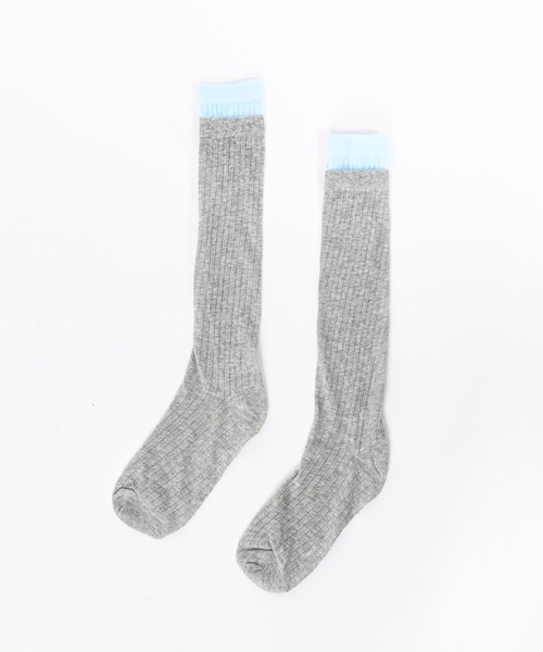 Narcissus（ナルシス）の「バイカラーソックス　ハイソックス（ソックス/靴下・レディース・ホワイト/ブラック/グレー・FREE）」の8枚目の写真