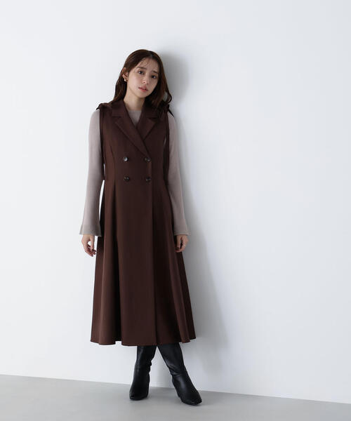 【現行品】ナチュラルビューティーベーシック　2wayショルダーリボンジャンスカ ◇2wayショルダーリボンジャンスカ（ジャンパースカート）｜NATURAL