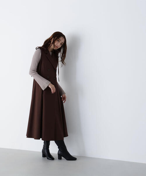 NATURAL BEAUTY BASIC(ナチュラルビューティーベーシック)の「◇2wayショルダーリボンジャンスカ(ジャンパースカート・レディース・ブラック系その他/ダークブラウン/ベージュ・SMALL/MEDIUM/P/S)」の20枚目の写真