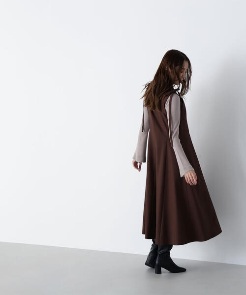 NATURAL BEAUTY BASIC(ナチュラルビューティーベーシック)の「◇2wayショルダーリボンジャンスカ(ジャンパースカート・レディース・ブラック系その他/ダークブラウン/ベージュ・SMALL/MEDIUM/P/S)」の22枚目の写真