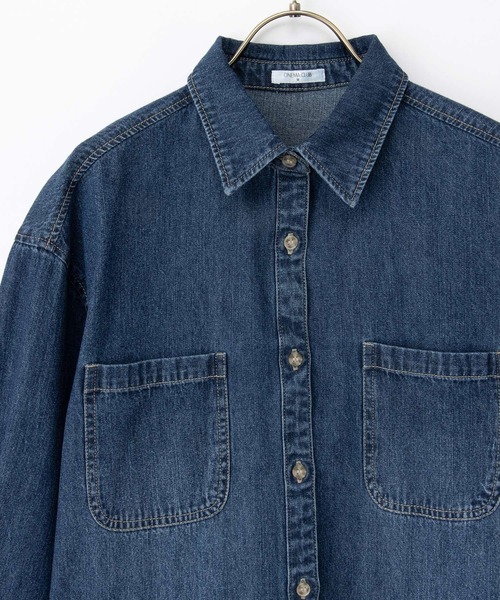 Honeys（ハニーズ）の「デニムシャツワンピース（ワンピース・レディース・ブラック/インディゴブルー・L/LL/M/S）」の15枚目の写真