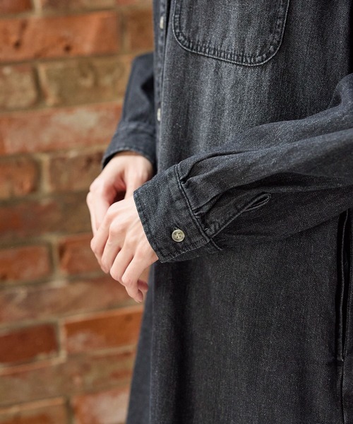 Honeys（ハニーズ）の「デニムシャツワンピース（ワンピース・レディース・ブラック/インディゴブルー・L/LL/M/S）」の21枚目の写真