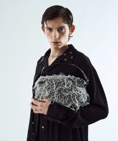 seyto（セイト）の「By-color fringe multi way bag / バイカラーフリンジマルチウェイバック（ショルダーバッグ・メンズ・ブラウン/グレー・FREE）」の9枚目の写真