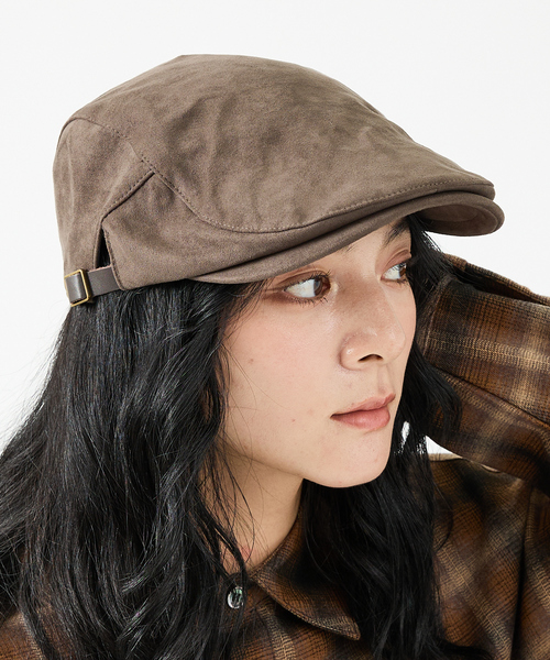 Ruben（ルーベン）の「【RUBEN/ルーベン】FAKE SUEDE HUNTING/フェイクスエードハンチング/フェイクスエード/カジュアル/ユニセックス【WEB限定】（ハンチング/ベレー帽・メンズ・グレー/ブラック/ベージュ・フリー）」の3枚目の写真