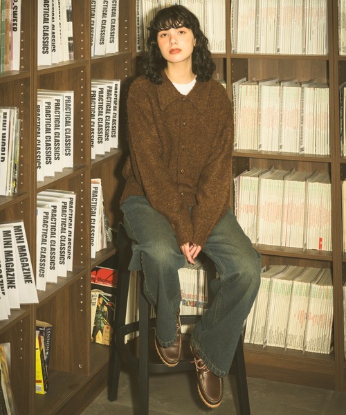 Zooodle(ズードル)の「Knit Polo Cardigan - ニットポロカーディガン -(カーディガン/ボレロ・メンズ・ブルー/ブラウン・LARGE/MEDIUM)」の14枚目の写真