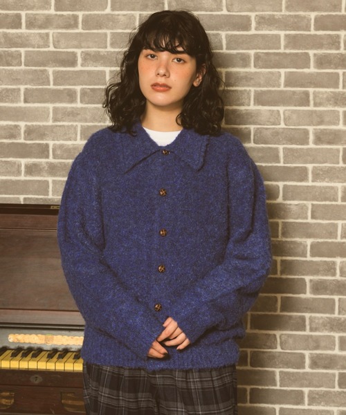 Zooodle(ズードル)の「Knit Polo Cardigan - ニットポロカーディガン -(カーディガン/ボレロ・メンズ・ブルー/ブラウン・LARGE/MEDIUM)」の19枚目の写真