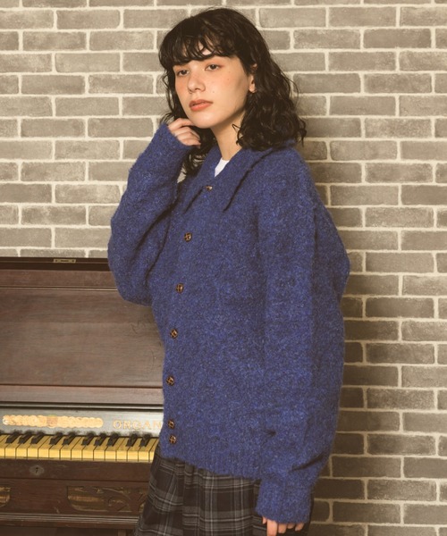 Zooodle(ズードル)の「Knit Polo Cardigan - ニットポロカーディガン -(カーディガン/ボレロ・メンズ・ブルー/ブラウン・LARGE/MEDIUM)」の21枚目の写真