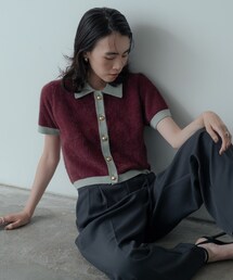 GALLEST | バイカラーポロニット(ニット/セーター)