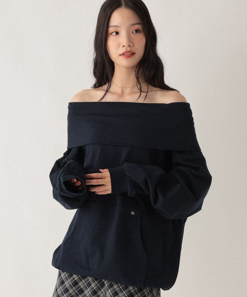 Heather(ヘザー)の「オフショルチュニック裏毛スウェット 590574(スウェット・レディース・オートミール/ネイビー/グレー・FREE)」の19枚目の写真