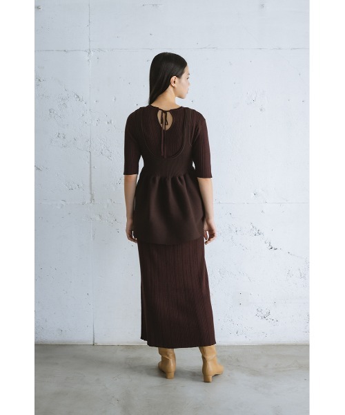 STYLEMIXER/マルチWAYペプラムニットワンピース【М】 STYLEMIXER | マルチWAYペプラムニットワンピース (ワンピース