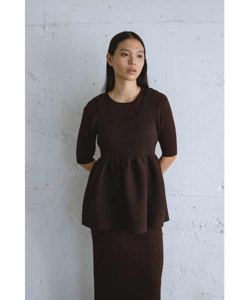 STYLEMIXER/マルチWAYペプラムニットワンピース【М】 STYLEMIXER | マルチWAYペプラムニットワンピース (ワンピース