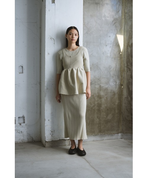 セール】【2ピース】マルチWAYペプラムニットワンピース（ワンピース