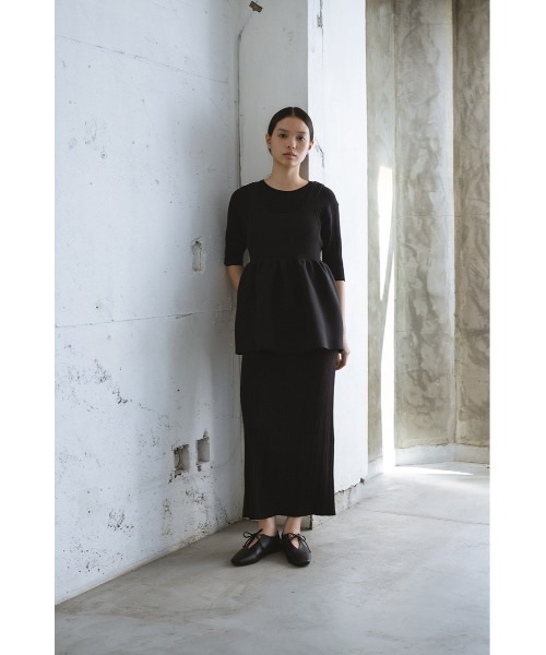 セール】【2ピース】マルチWAYペプラムニットワンピース（ワンピース