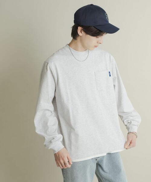 SENSE OF PLACE by URBAN RESEARCH(センスオブプレイスバイアーバンリサーチ)の「コットンクルーネックロングスリーブTシャツ(Tシャツ/カットソー・メンズ・ベージュ系その他/グレー系その他/ホワイト/オートミール・MEDIUM/LARGE)」の4枚目の写真