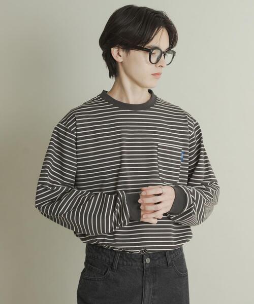 SENSE OF PLACE by URBAN RESEARCH(センスオブプレイスバイアーバンリサーチ)の「コットンクルーネックロングスリーブTシャツ(Tシャツ/カットソー・メンズ・ベージュ系その他/グレー系その他/ホワイト/オートミール・MEDIUM/LARGE)」の3枚目の写真