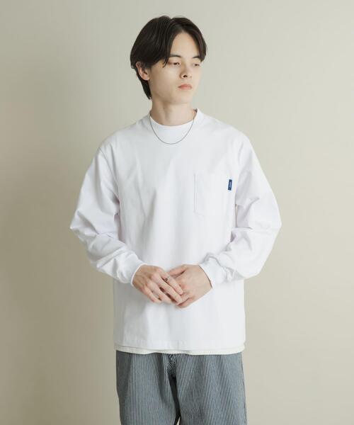 SENSE OF PLACE by URBAN RESEARCH(センスオブプレイスバイアーバンリサーチ)の「コットンクルーネックロングスリーブTシャツ(Tシャツ/カットソー・メンズ・ベージュ系その他/グレー系その他/ホワイト/オートミール・MEDIUM/LARGE)」の2枚目の写真