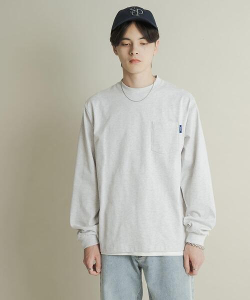 SENSE OF PLACE by URBAN RESEARCH(センスオブプレイスバイアーバンリサーチ)の「コットンクルーネックロングスリーブTシャツ(Tシャツ/カットソー・メンズ・ベージュ系その他/グレー系その他/ホワイト/オートミール・MEDIUM/LARGE)」の5枚目の写真