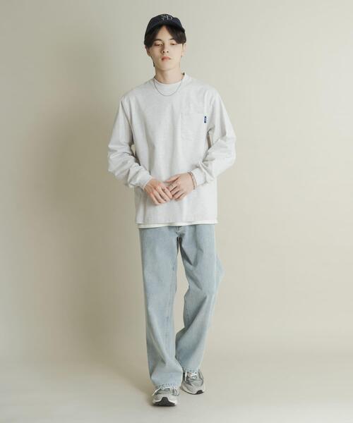 SENSE OF PLACE by URBAN RESEARCH(センスオブプレイスバイアーバンリサーチ)の「コットンクルーネックロングスリーブTシャツ(Tシャツ/カットソー・メンズ・ベージュ系その他/グレー系その他/ホワイト/オートミール・MEDIUM/LARGE)」の6枚目の写真