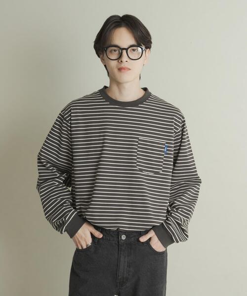 SENSE OF PLACE by URBAN RESEARCH(センスオブプレイスバイアーバンリサーチ)の「コットンクルーネックロングスリーブTシャツ(Tシャツ/カットソー・メンズ・ベージュ系その他/グレー系その他/ホワイト/オートミール・MEDIUM/LARGE)」の12枚目の写真