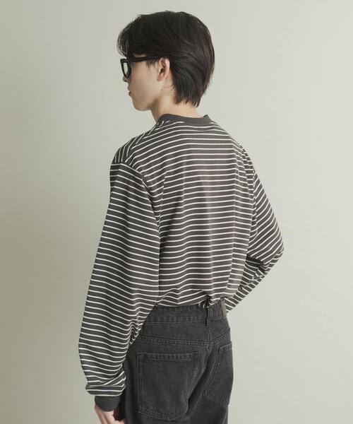 SENSE OF PLACE by URBAN RESEARCH(センスオブプレイスバイアーバンリサーチ)の「コットンクルーネックロングスリーブTシャツ(Tシャツ/カットソー・メンズ・ベージュ系その他/グレー系その他/ホワイト/オートミール・MEDIUM/LARGE)」の15枚目の写真