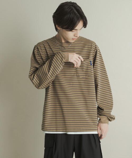 SENSE OF PLACE by URBAN RESEARCH(センスオブプレイスバイアーバンリサーチ)の「コットンクルーネックロングスリーブTシャツ(Tシャツ/カットソー・メンズ・ベージュ系その他/グレー系その他/ホワイト/オートミール・MEDIUM/LARGE)」の22枚目の写真